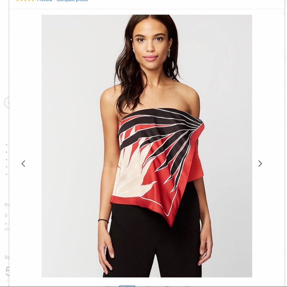 Rachel Roy, handkerchief zip up tube top (S) , excellent condition